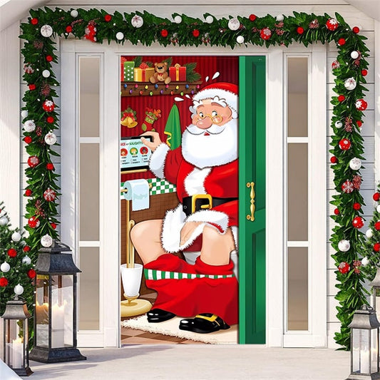 🎅 ¡Oferta Navideña! 50% de Descuento 🎄 🚪 Decoración Navideña para Puerta de Entrada